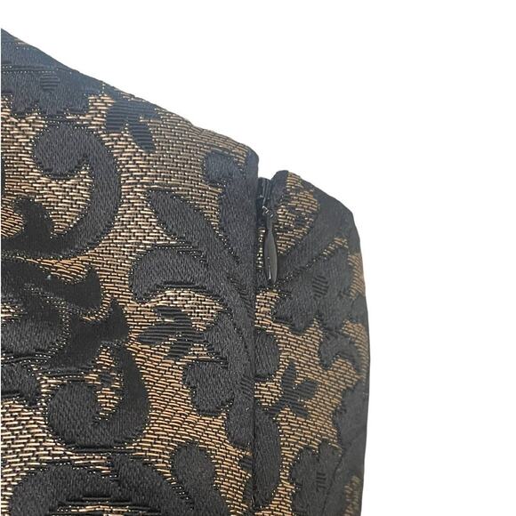 Ann Taylor LOFT Strapless Black Gold Brocade Mini Dress 4 Formal Whimsy‎ Fairy - Picture 6 of 15